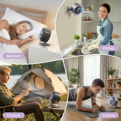 2026 Desk Fan with LED Display USB Powered Portable 100 Speeds 120° Tilt Quiet Long Battery Life Oscillating Table Fan for Bedroom Office Home Camping