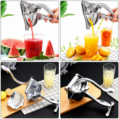 Hand Juicer Squeezer - Portable Multifunctional Manual Fruit Juicer Quiet Operation Easy Cleaning Detachable Head Press Sturdy Food Grade Juicermachine Kitchen Gadget Utensils
