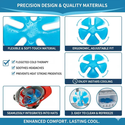 Reusable Cooling Gel Ice Packs, Cold Therapy Inserts For Hard Hats & Sun Hats, Cooling Relief For Construction Workers, Outdoor Activities, Daily Use, Heat Prevention, multi use for summer, perfect gift idea