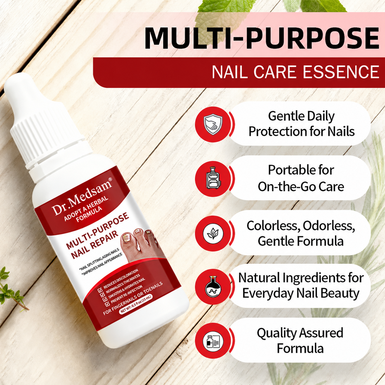 Extra Strength Toenail Fungus Treatment, Antifungal Solution for Toenails & Fingernails, Triple Action Formula to Remove Fungus, Repair Damaged Nails, 0.5 Fl Oz Healing Natural Therapeutic Nail Care