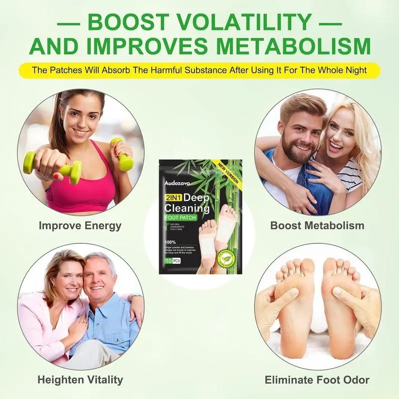 Foot Detox Patches for Stress Relief, Toxin Removal & Better Sleep Natural Deep Cleansing Pads Healthy Healthcare Solution Treatment TikTokShopBlackFriday festive design, Wellness, Therapy