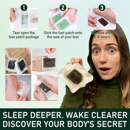 WakeSecret Natural Foot Patch – Promote Relaxation, De-Stress & Sleep Support | Overnight Herbal Foot Detox Patch with Warming Care to Soothe, Refresh & Rebalance Feet – Ashwagandha, Lavender, Magnesium, GABA, Valerian Root