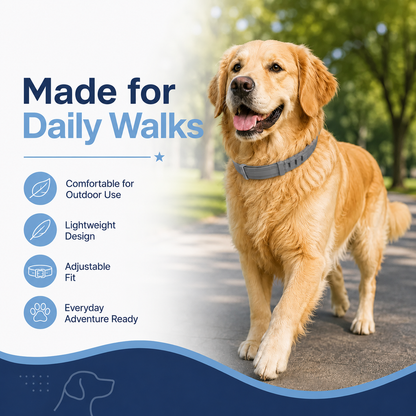 Adjustable Dog Collar with Fresh Scent Comfortable Lightweight Pet Collar for Large Dogs Over 18 lbs Everyday Wear for Walks and Outdoor Use