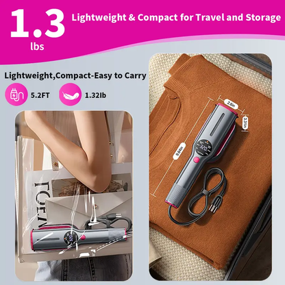 Garment Steamer for Clothes, Portable Travel Clothing Steamer Iron, 7 Mode with LED Display, 5s Fast Heating, 90° Swivel Handle, New Year Gift,Summervibes summerwins