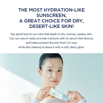 Hyalu-Cica Water-Fit Sun Serum UV 50ml (OTC) - Lightweight Sunscreen for Daily Use, Korean Sunscreen, Watery and Creamy Texture, Sunscreen for Sensitive Skin