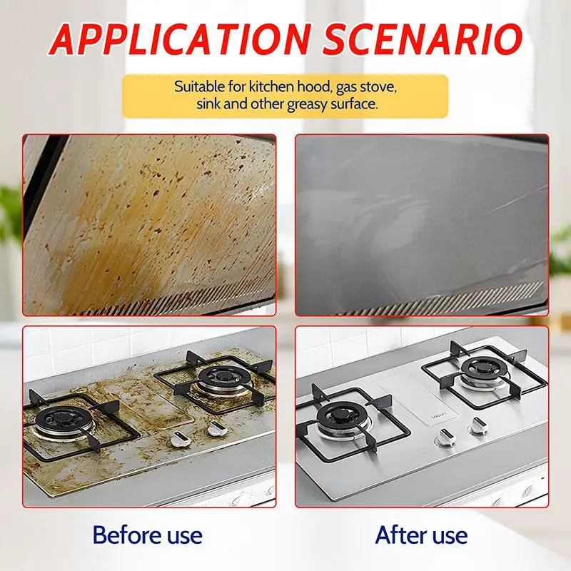 500ml Kitchen Spray Cleaner & Degreaser - Antibacterial Lemon Scented Quick Grease Removal No Residue Not Harmful to Hands 99.9% Sterilization Household Home Cleaning Products Household Scented