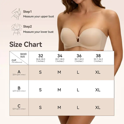 Womens Strapless Front Closure Bra Push Up Lift Bra Padded Add Cup Non Slip Anti-Slip Grip Wireless Supportive Seamless Comfortable Tube Jelly Bra A B C Cup#TikTokShopDealsforYouDays