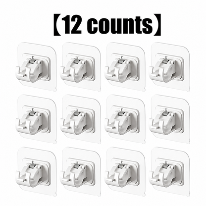 A set of 8PCS Curtain Rod Brackets with Clips,Transparent Drapery Hooks,Rod Hanging,Adjustable Rods Holder,Multipurposefor Curtain Rod Hooks for Livingroom Bathroom Kitchen Bedroom Toilet Apartment