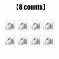 A set of 8PCS Curtain Rod Brackets with Clips,Transparent Drapery Hooks,Rod Hanging,Adjustable Rods Holder,Multipurposefor Curtain Rod Hooks for Livingroom Bathroom Kitchen Bedroom Toilet Apartment
