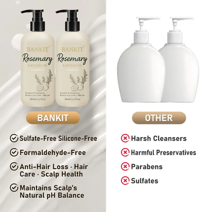 BANKIT Rosemary & Batana Oil Hair Growth Cleanser | Helps Reduce Oily Scalp & Dandruff, Soothes Scalp Irritation & Restores Smooth, Healthy Shine