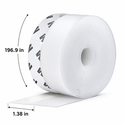 16.4Ft Door Weather Stripping, (1.38in Width) Weather Stripping Door Draft Stopper Adhesive Seal Strip Anti Draft Insulation Tape for Doors Windows and Shower Doors